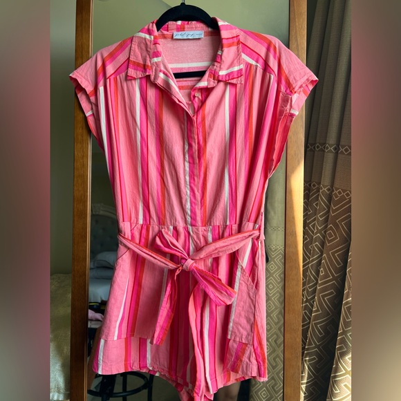 Women's Addie Tie Waist Romper XS - Picture 2 of 4
